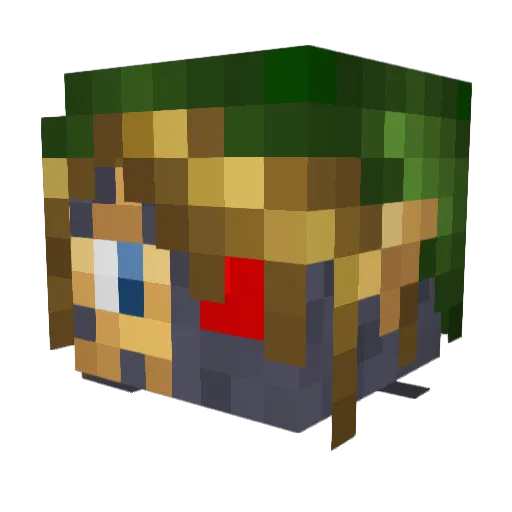 UnusedWings Minecraft avatar head, 3D render