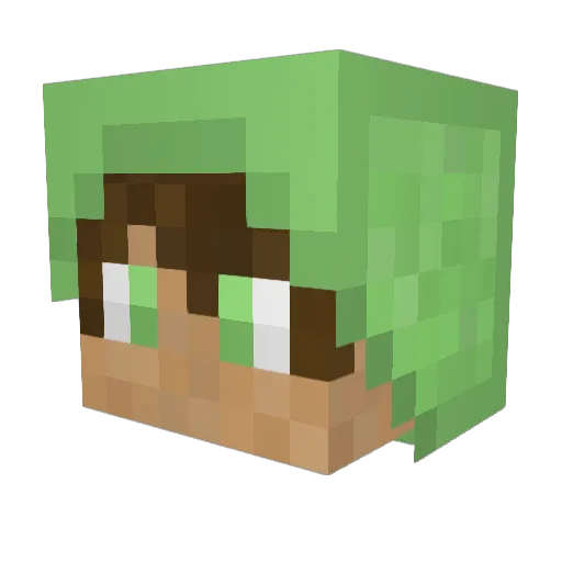 Unused_Pineapple Minecraft avatar head, 3D render