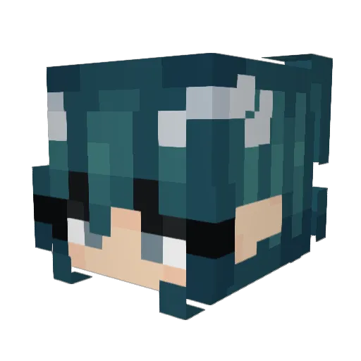 Unusualys Minecraft avatar head, 3D render