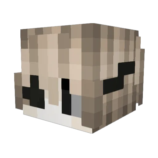 UnveilTheDead Minecraft avatar head, 3D render