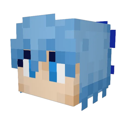 Unviewed Minecraft avatar head, 3D render