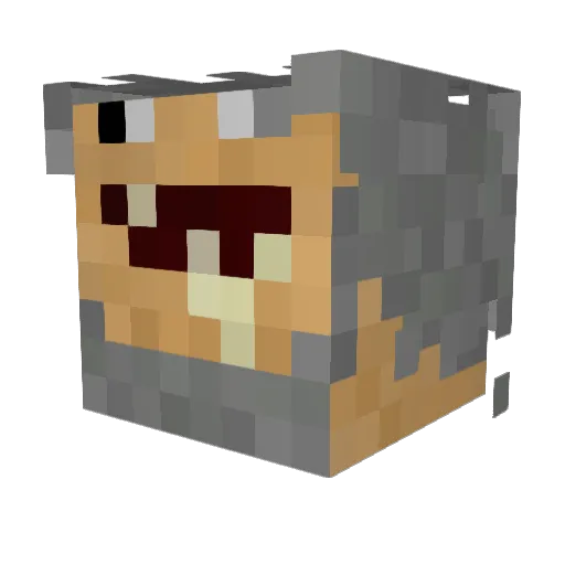 Unvoter Minecraft avatar head, 3D render