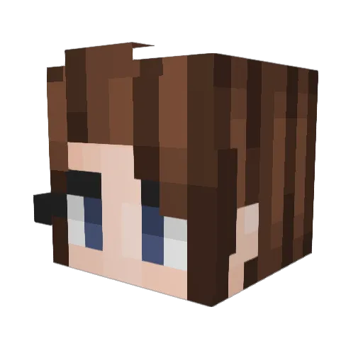 Unwarier Minecraft avatar head, 3D render