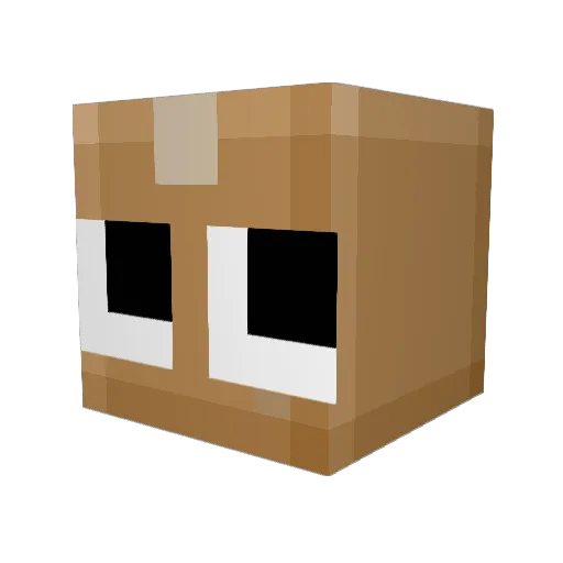 Unwhitelisted Minecraft avatar head, 3D render