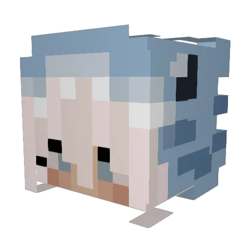 Unwichtiqe_ Minecraft avatar head, 3D render