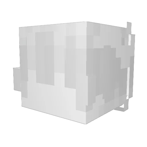 Unwithering Minecraft avatar head, 3D render