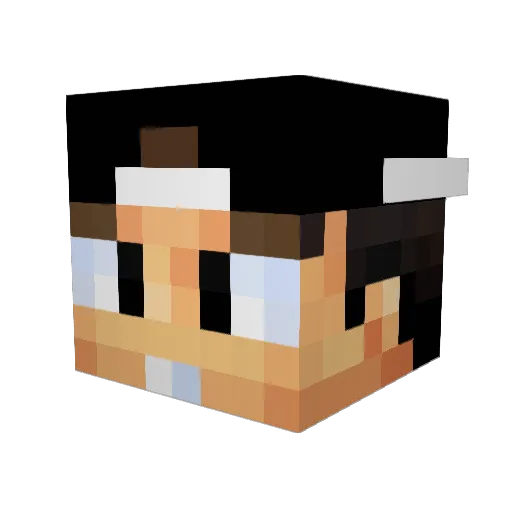 UnwittingGuide1 Minecraft avatar head, 3D render