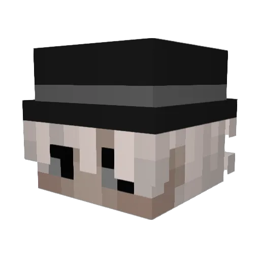 Unwitzig Minecraft avatar head, 3D render