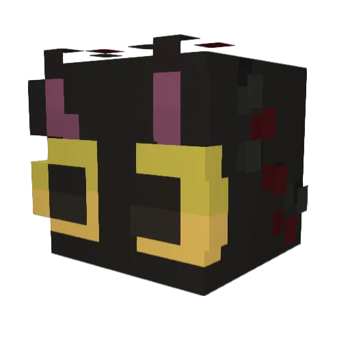 Unwrited Minecraft avatar head, 3D render