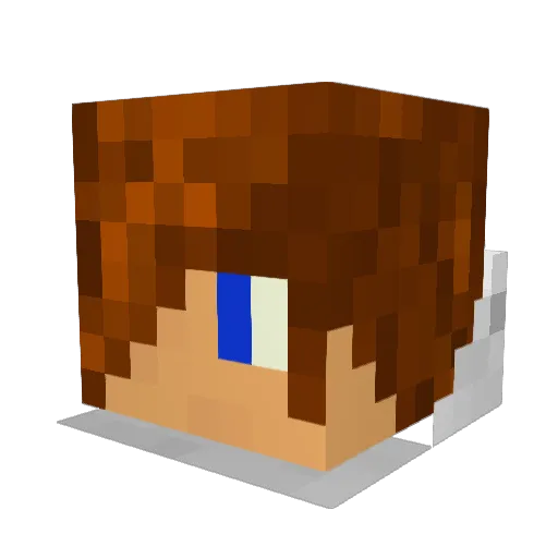 Unwrittenpoem Minecraft avatar head, 3D render
