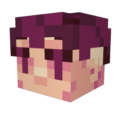 UnyNiye Minecraft avatar head, 3D render