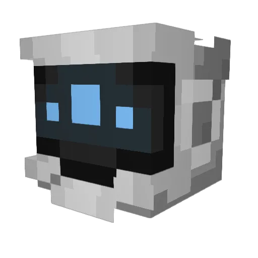 Unycc Minecraft avatar head, 3D render
