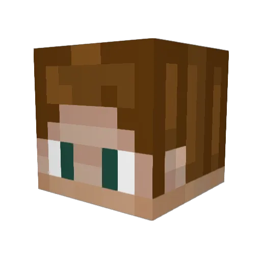 Uognius Minecraft avatar head, 3D render
