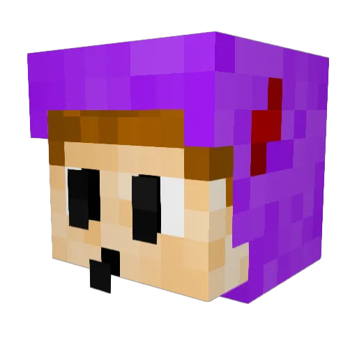 Uomo_Tragno Minecraft avatar head, 3D render