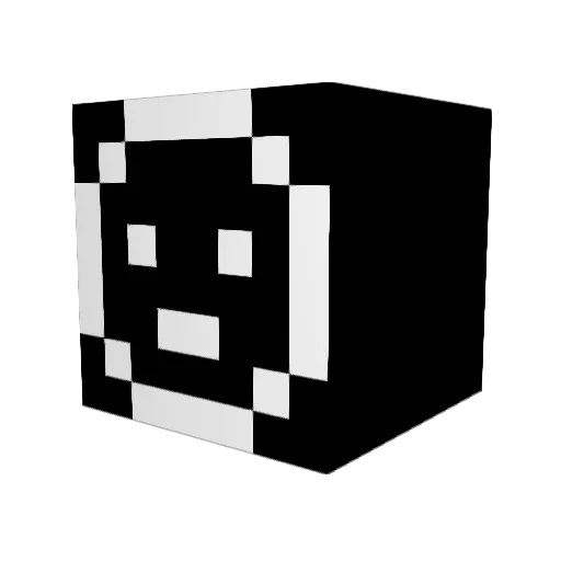 Uopros Minecraft avatar head, 3D render