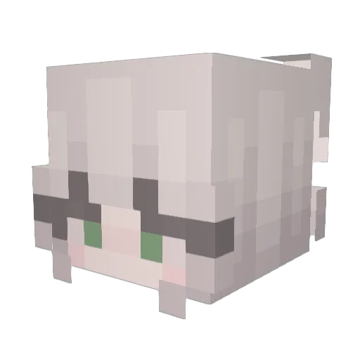 Uoro Minecraft avatar head, 3D render