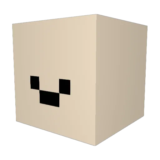 UowoUv Minecraft avatar head, 3D render