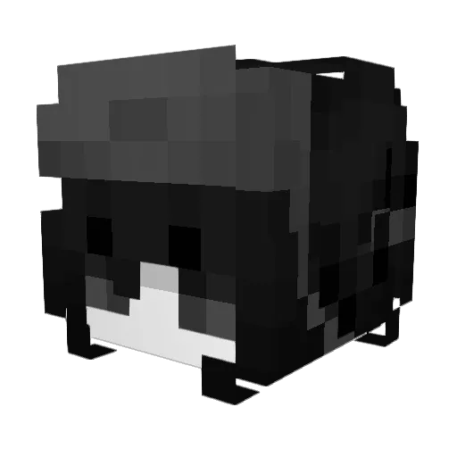 Up0n Minecraft avatar head, 3D render