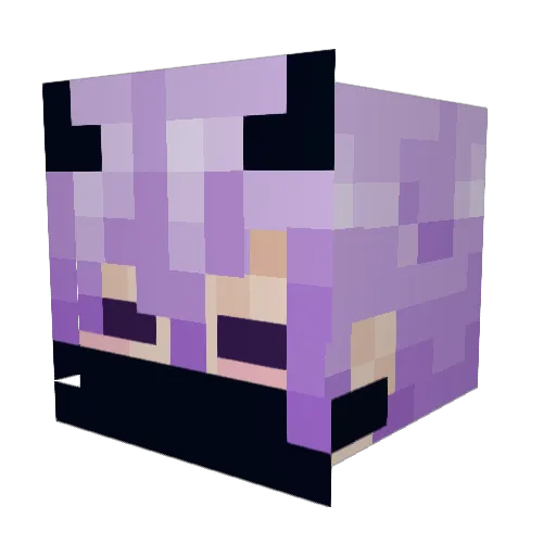 UpDownTop Minecraft avatar head, 3D render