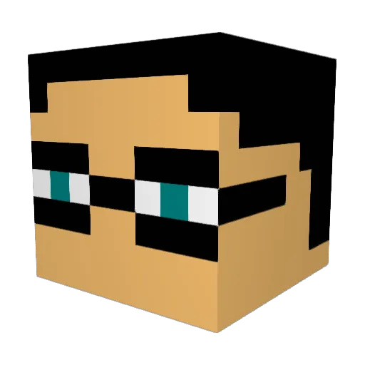 UpPixel Minecraft avatar head, 3D render