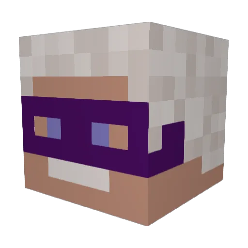UpRisen0 Minecraft avatar head, 3D render