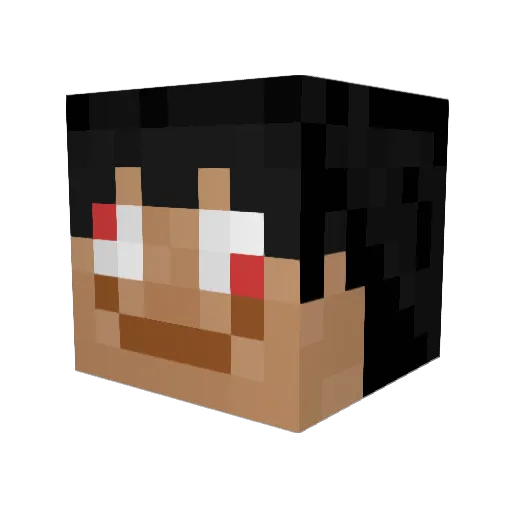 Up_Dong Minecraft avatar head, 3D render