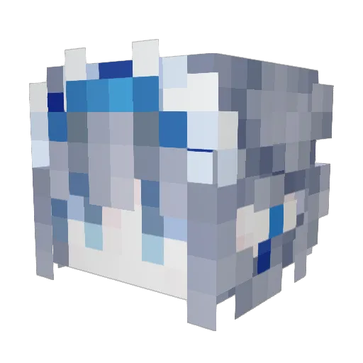 Upadly Minecraft avatar head, 3D render