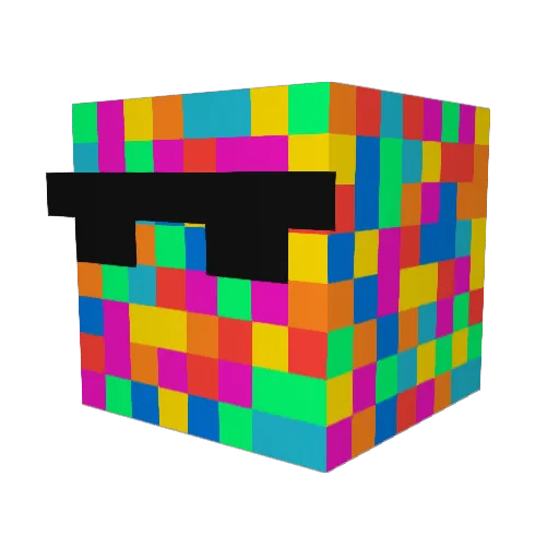 Upary Minecraft avatar head, 3D render