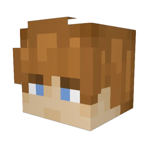 Upbeatjake Minecraft avatar head, 3D render