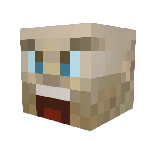 Upby5am Minecraft avatar head, 3D render