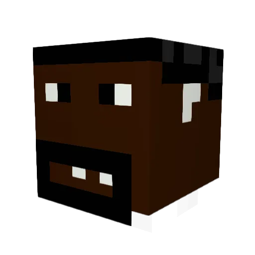Updr4ft Minecraft avatar head, 3D render