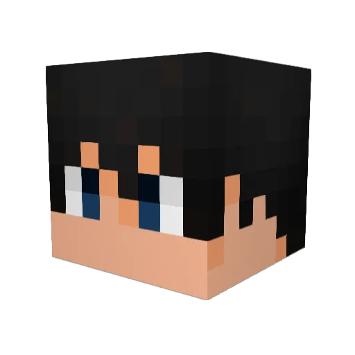 Upexay Minecraft avatar head, 3D render