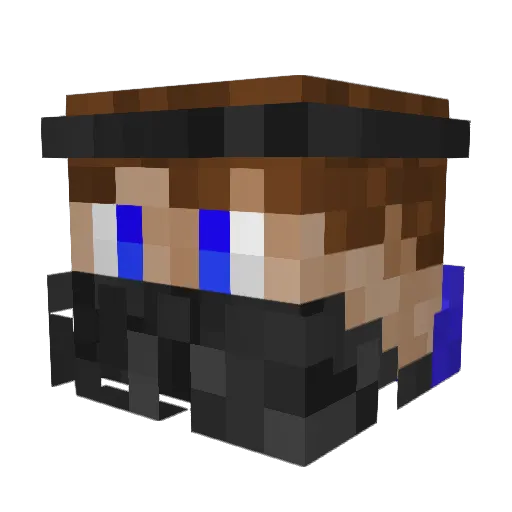Upikia123 Minecraft avatar head, 3D render