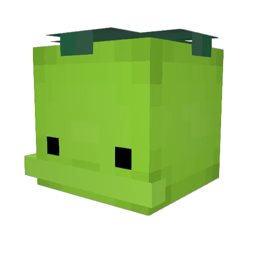 Upil Minecraft avatar head, 3D render