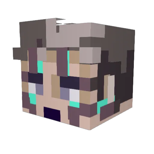 UpkarVA Minecraft avatar head, 3D render