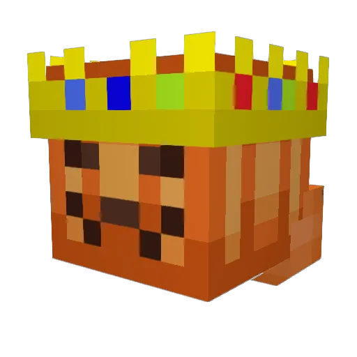 Upline Minecraft avatar head, 3D render