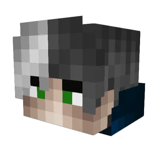 Uploadfilter Minecraft avatar head, 3D render