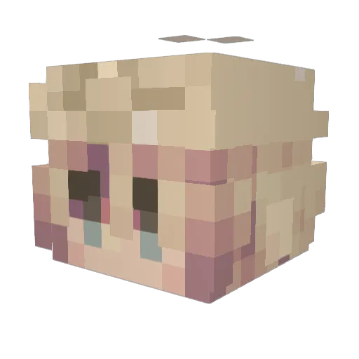 UpmostOrc Minecraft avatar head, 3D render
