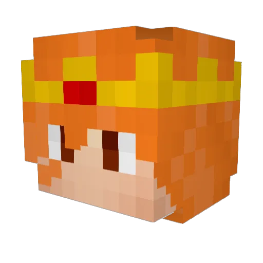 Upo_Craft Minecraft avatar head, 3D render