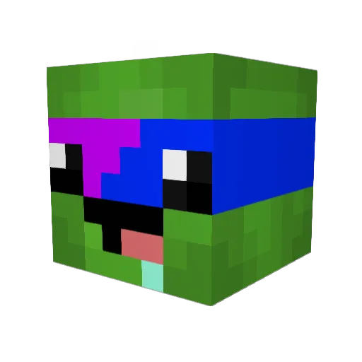 UponArrival Minecraft avatar head, 3D render