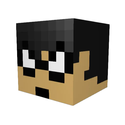 UppeN Minecraft avatar head, 3D render