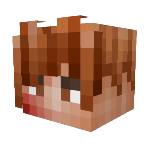 UpperCaveMan Minecraft avatar head, 3D render