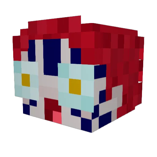 Upper_Moon Minecraft avatar head, 3D render