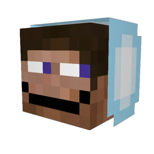 Uprices Minecraft avatar head, 3D render