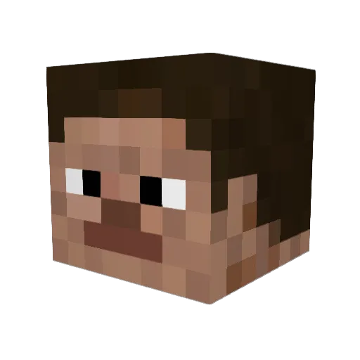 UprisingVege Minecraft avatar head, 3D render