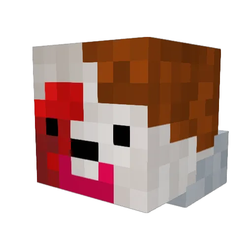 Upryn Minecraft avatar head, 3D render