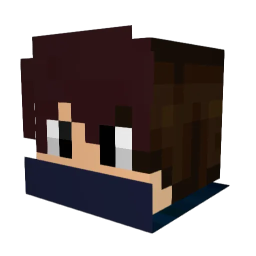 Upryzing Minecraft avatar head, 3D render