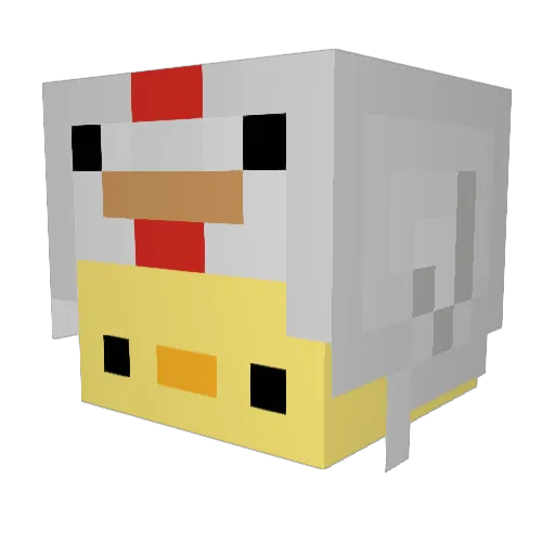 UpsetEgg Minecraft avatar head, 3D render