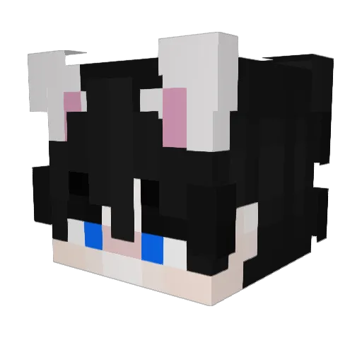 Upsetti Minecraft avatar head, 3D render