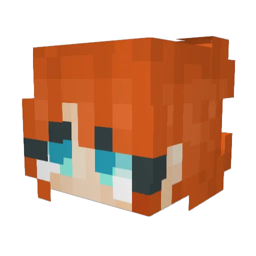 UpsiPupsi07 Minecraft avatar head, 3D render